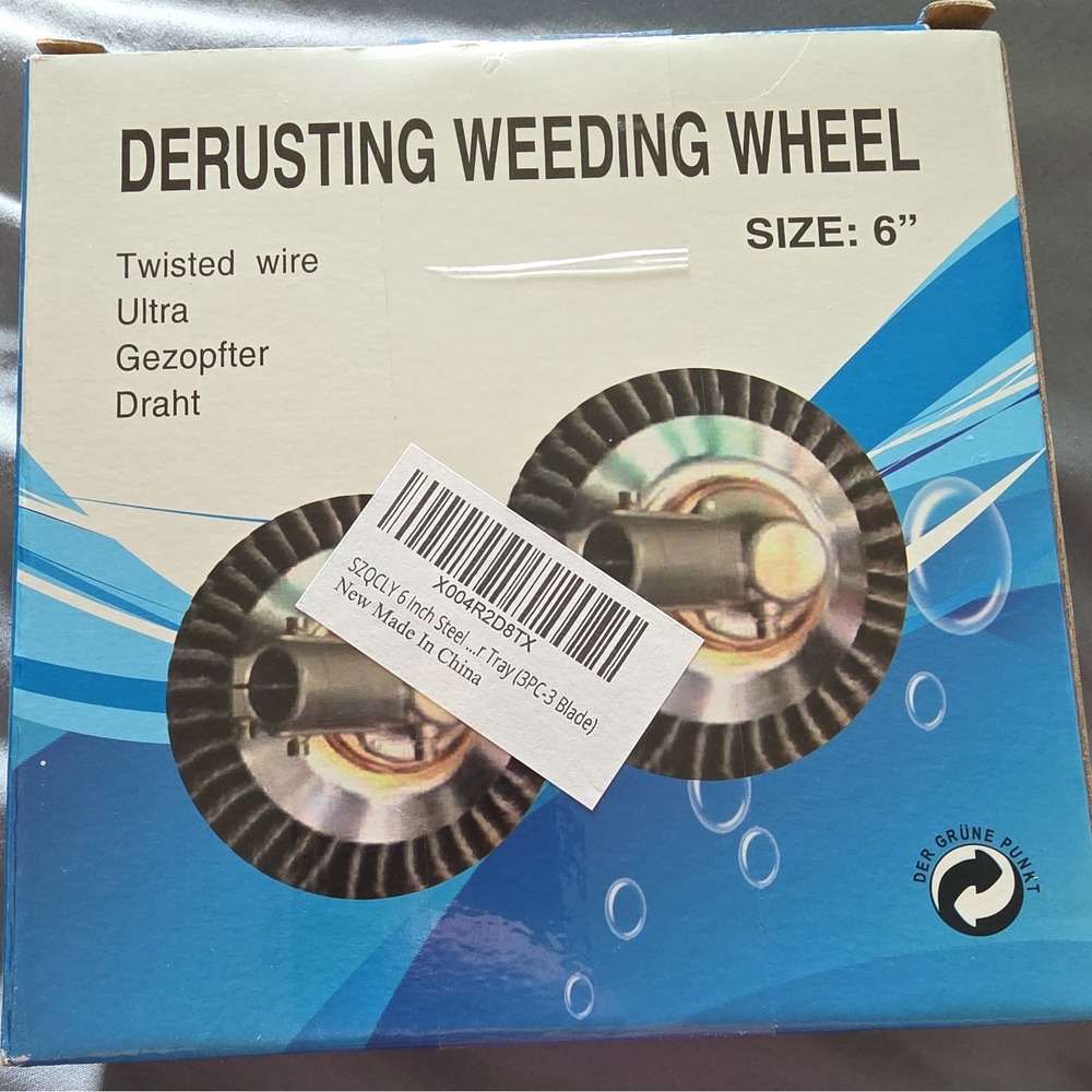 Derusting Weeding Wheel 6" Twisted Wire new